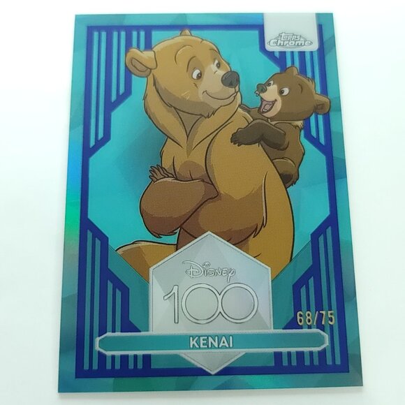 2023 Topps Chrome Disney 100 Kenai Dark & Light Blue Refractor Limited 68/75